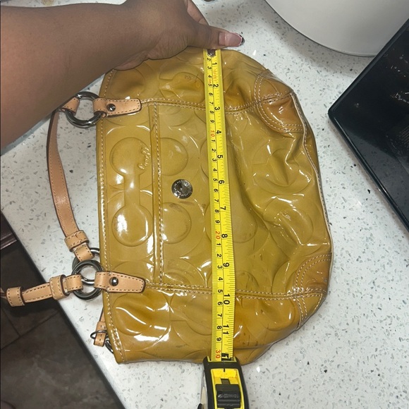 Coach Glossy Mustard Shoulder Bag - Picture 7 of 7
